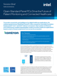 Intel Solution Brief: Future of Patient Monitoring and Connected Healthcare